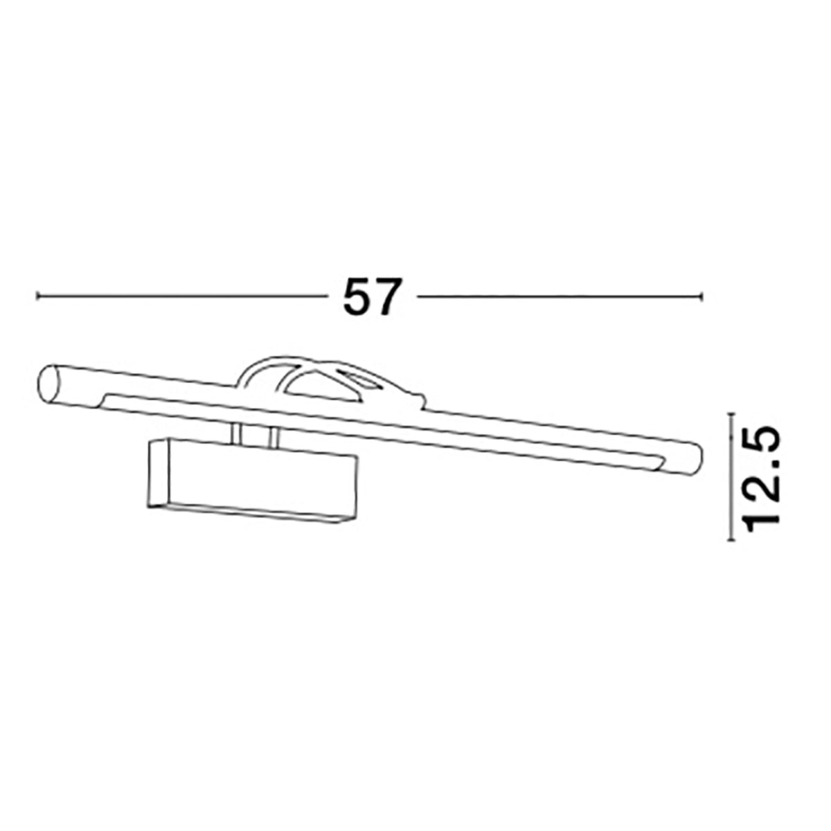 Nova Luce Tiffany LED Wandleuchte Antik Messing, 57cm Breite, modernes Design mit zylindrischem Schirm