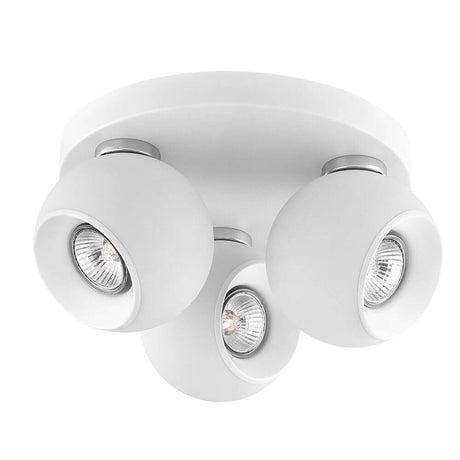 Tore Spot 3-flammig Metall, Matt-Weiß modernes Design mit mattweißem Aluminium und beweglichen Strahlern.