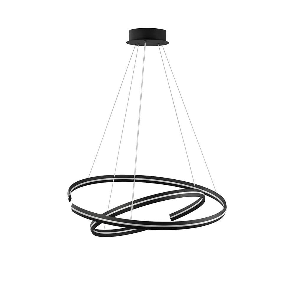 Torrente LED Hängelampe 3422lm Schwarz mit modernem, minimalistischem Design und dimmbarem warmweißem Licht.