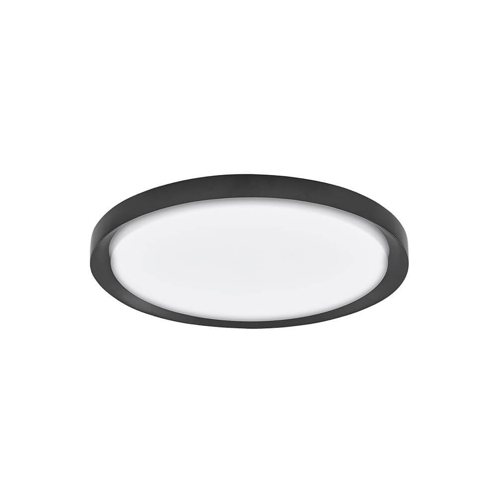 Troy LED Deckenlampe Rund, Metall – moderne runde 50W Deckenleuchte aus Aluminium mit weißem Acrylschirm, 3000K warmweiß, dimmbar, ideal für Wohnzimmer