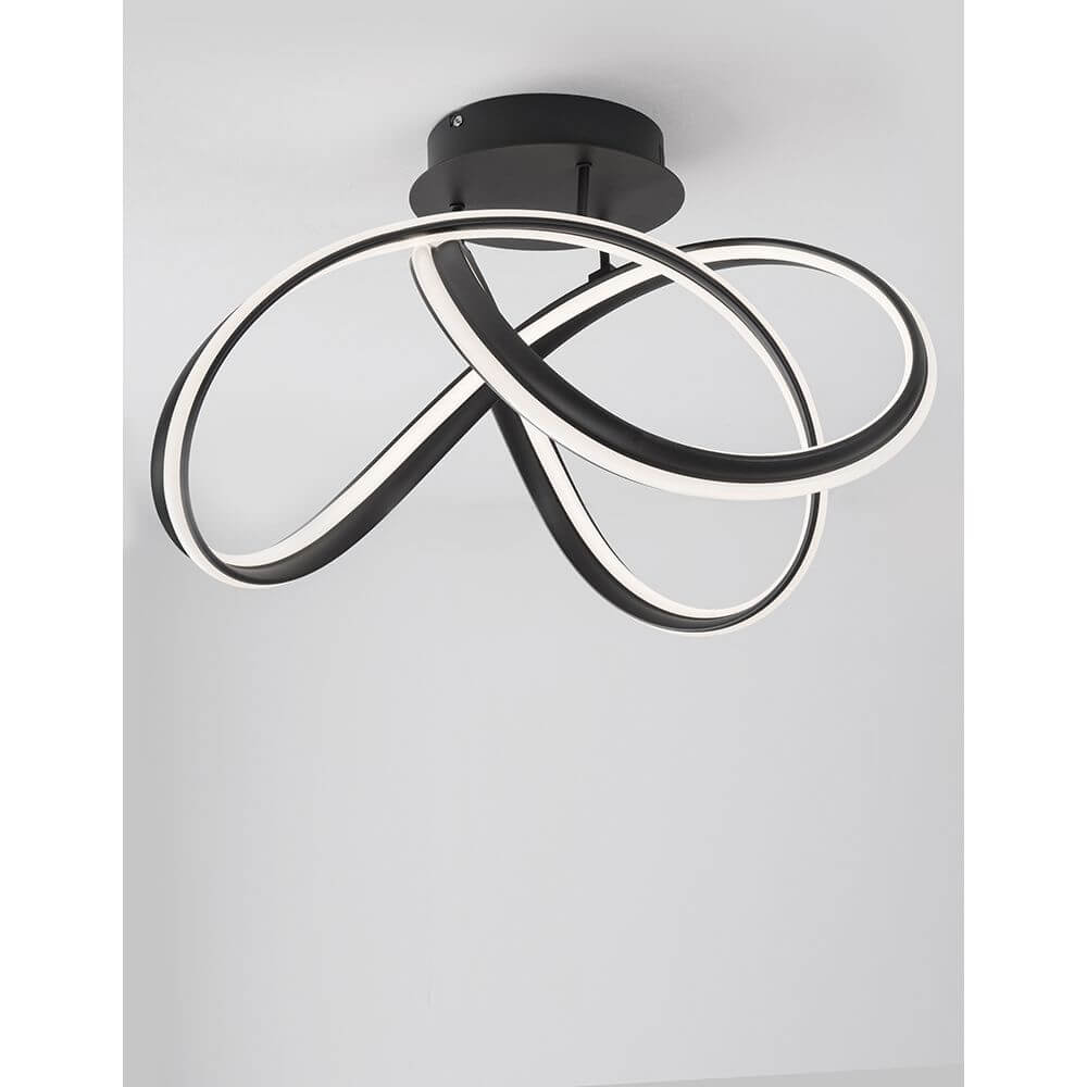 Truno LED Deckenlampe Metall Acryl mit modernem, minimalistischem Design und integrierter LED-Beleuchtung.