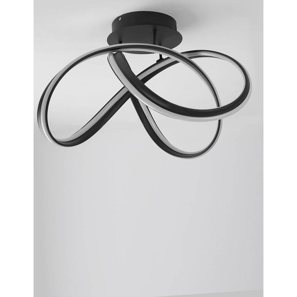 Truno LED Deckenlampe Metall Acryl moderne Deckenleuchte mit minimalistischem Design aus Aluminium und Acryl