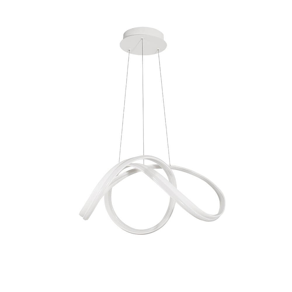 Truno LED Hängeleuchte Ø 52cm Geschwungen mit modernem, minimalistischem Design aus Aluminium und Acryl.