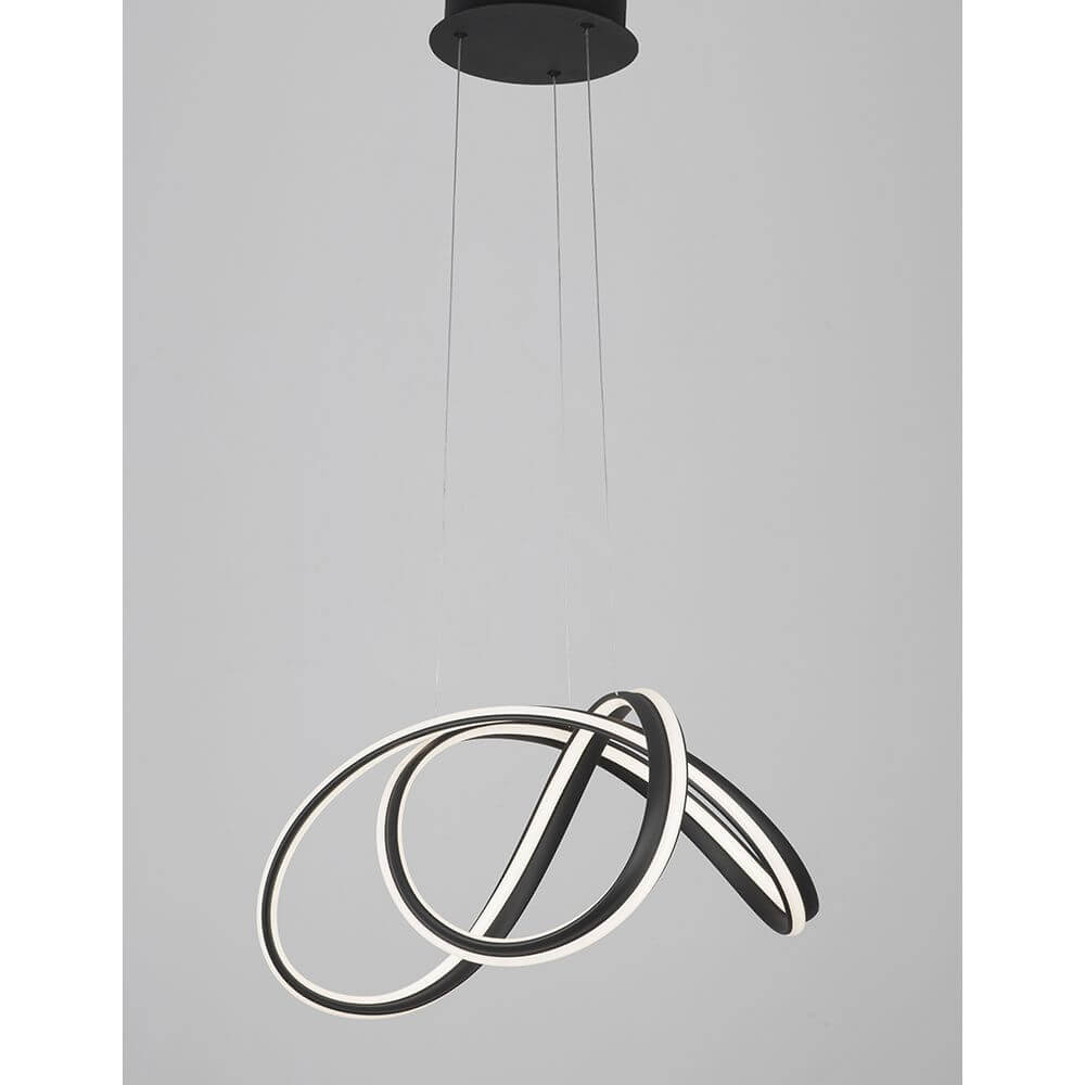Truno LED Hängeleuchte Ø 52cm Geschwungen in modernem Design mit warmweißem Licht und effizienter Beleuchtung.