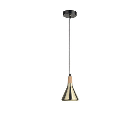 Venanzio Pendant lampe en bois naturel, métal