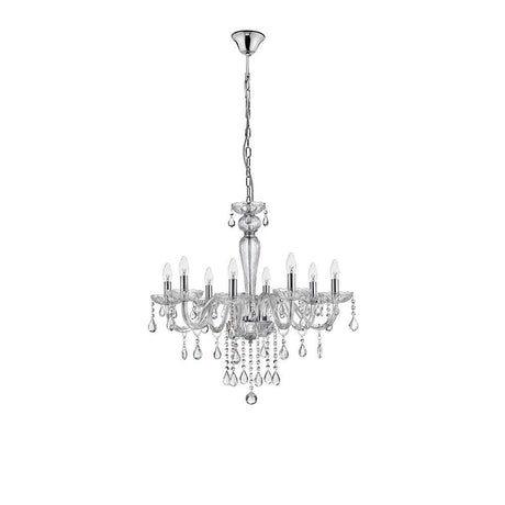 Nova Luce Venezia chandelier 8-light crystal, elegant crystal chandelier for stylish lighting.