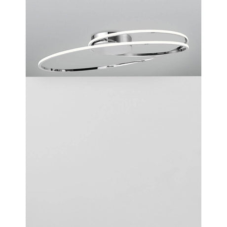 Viareggio LED Loftslampe buet - moderne buet aluminium-akryl loftslampe, integreret 28W LED, ideel til stue eller soveværelse