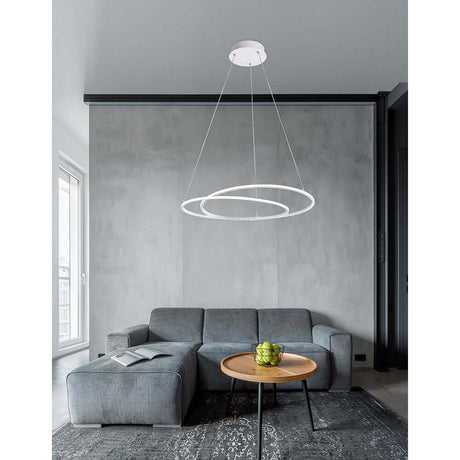 Viareggio LED pendellampe Ø 56 cm metall, moderne taklampe i et stilfullt stuedesign.