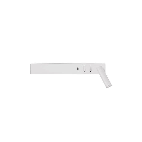 Nova Luce Vida LED Lese- & Wandlampe Metall mit USB, moderne weiße Wandleuchte mit Leselicht