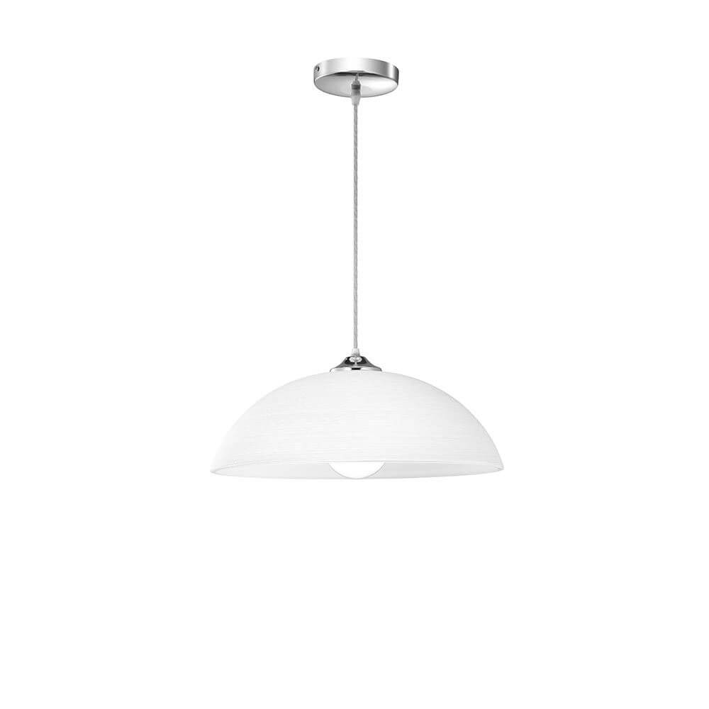 Vinca Glas-Hängelampe in Weiß, stilvolle Deckenleuchte für modernes und klassisches Zuhause.