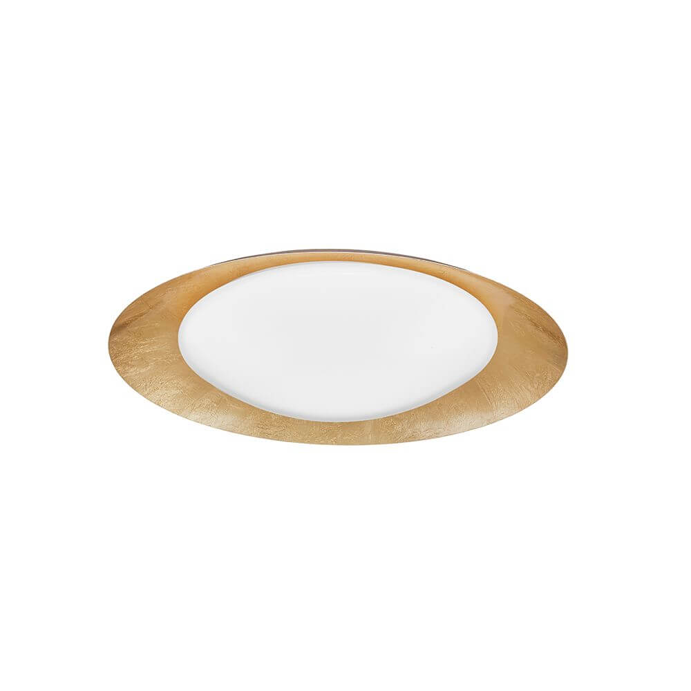 Zano LED Deckenlampe Metall Acryl mit elegantem Design aus Aluminium und Blattgold.