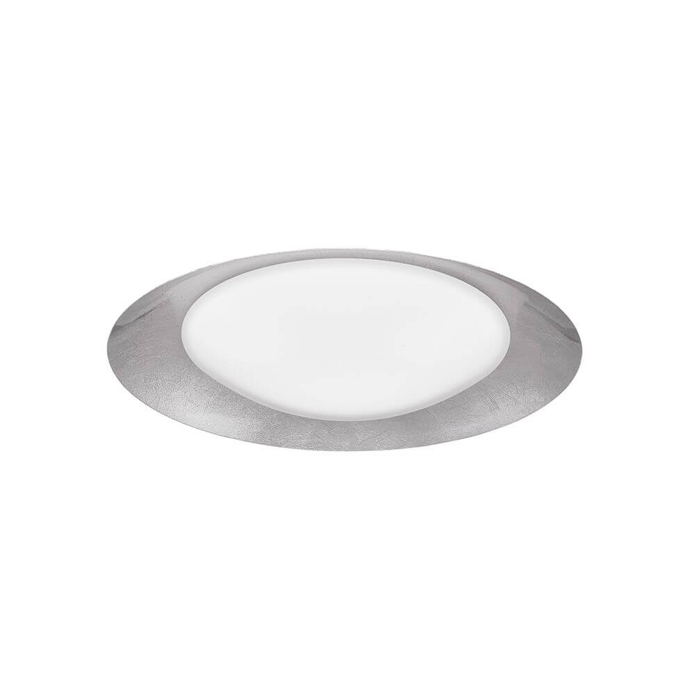 Zano LED Deckenlampe Metall Acryl in modernem Design mit satinierter Oberfläche und weißem Acrylschirm.