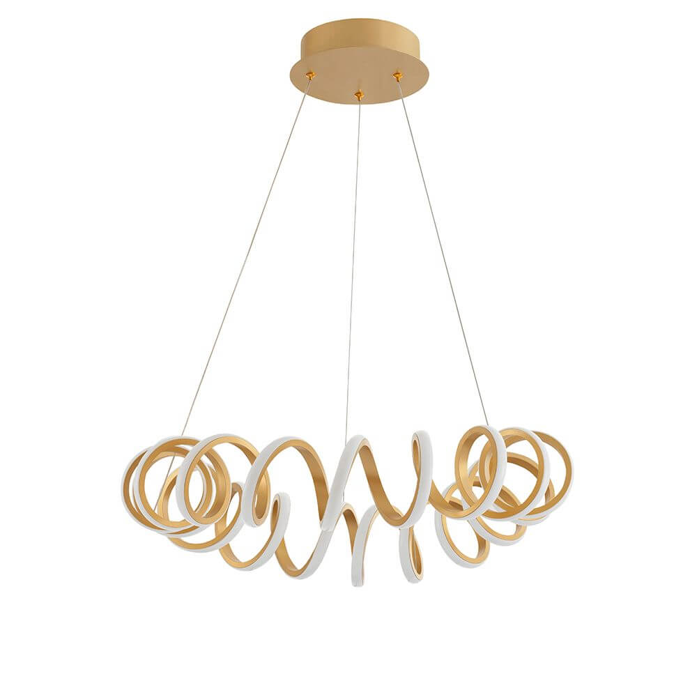 Zinia LED Hängelampe Metall: moderne Deckenleuchte aus Aluminium und Acryl, perfekt für Wohnzimmer oder Essbereich.