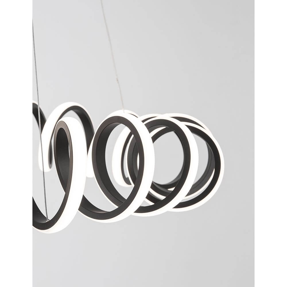 Zinia LED Hängelampe Metall in modernem Design mit eleganten geschwungenen Elementen.