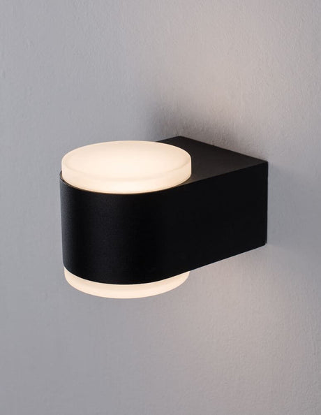 Nus LED Außenwandleuchte 3000K Up & Down Anthrazit IP54, moderne Fassadenleuchte mit warmweißem Licht