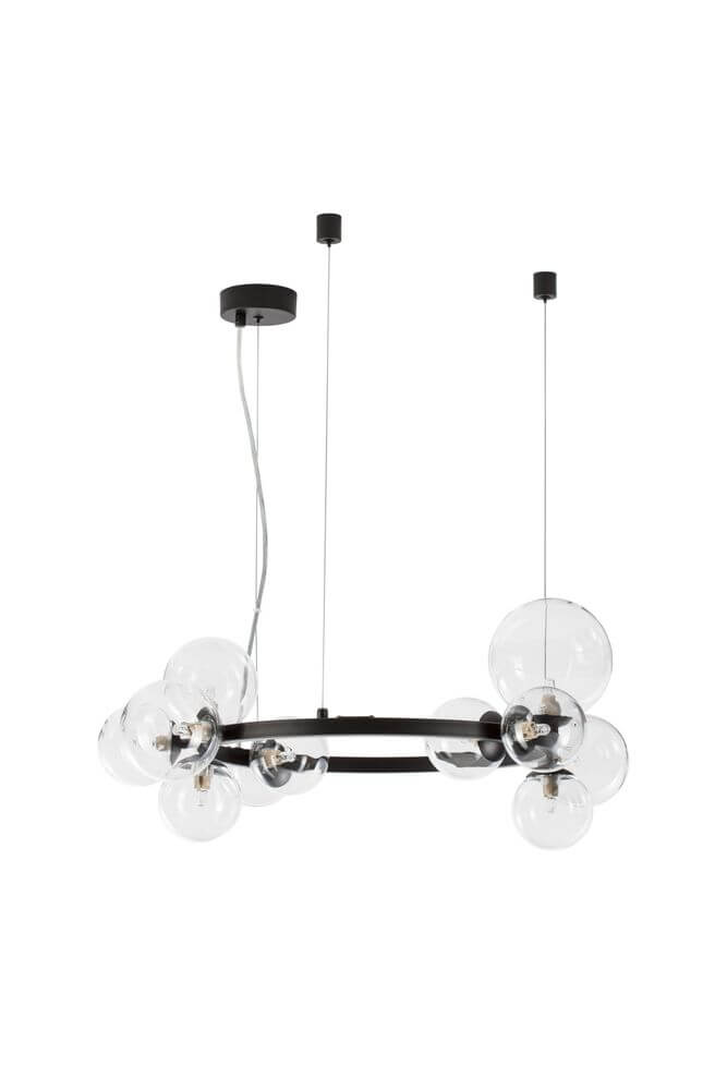 Odillia Pendelleuchte Ø 65cm G9 11-flammig mit klarem Design und opalinem Glas