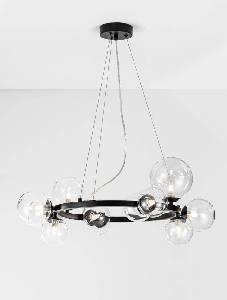 Odillia Pendelleuchte Ø 65cm G9 11-flammig mit elegantem Design und klarem Glas.
