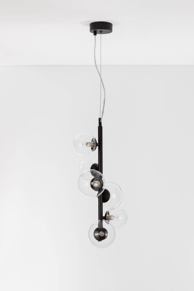Odillia Pendelleuchte G9 6-flammig mit mattem Goldmetall und opalweißem Glas als elegantes Highlight in jedem Interieur.