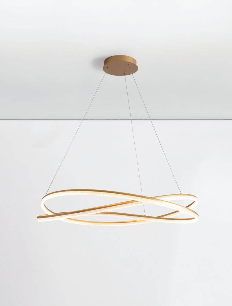 Ofelia LED Pendelleuchte 2-flammig Ø 95cm 3000K in modernem Design an der Decke