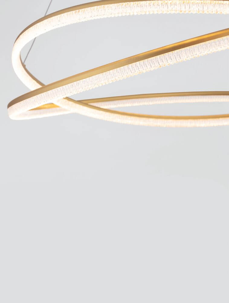 Ofelia LED Pendelleuchte 2-flammig Ø 95cm 3000K in moderner Design-Optik mit sanftem Licht.