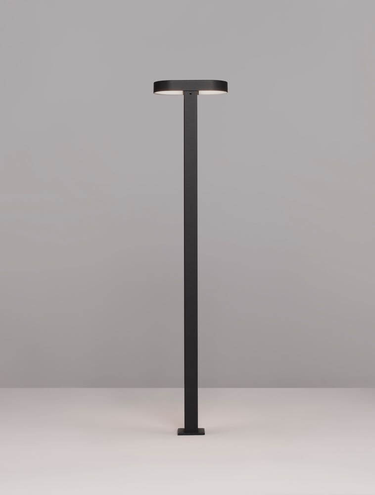 Ofir LED Außenwegeleuchte 3000K in Schwarz, modernes Design für Garten und Terrasse, IP54, robustes Aluminium.