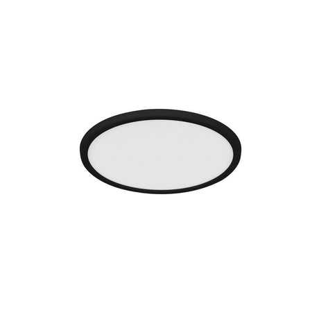 Oja 29 LED Deckenleuchte 2700K in modernem, flachem Design mit schwarzem Rahmen.