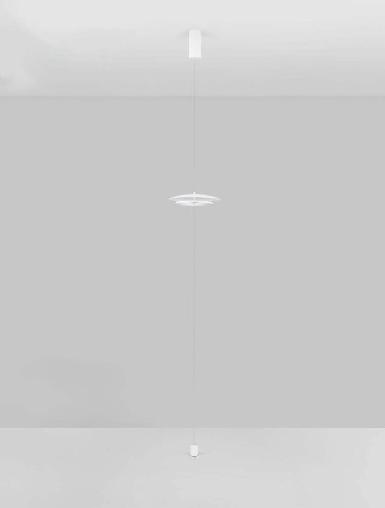 Olos LED Deckenleuchte Ø 35cm 3000K Weiß,Chrom in einer modernen Innenraumansicht