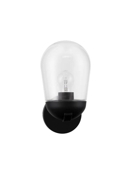 Applique d’extérieur Omika gris foncé IP54 au design moderne en verre et aluminium pour l’extérieur.