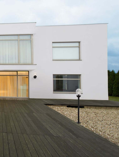 Omika Außenwegeleuchte Dunkelgrau IP54 moderne Wegeleuchte am Haus für Garten und Weg