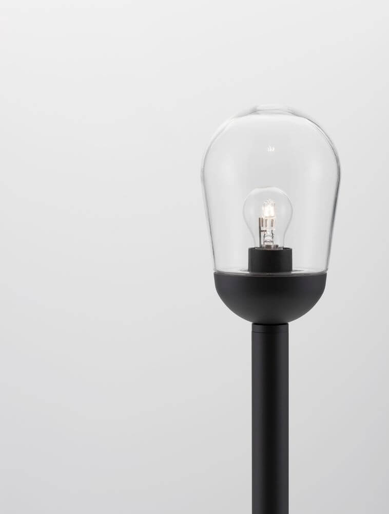 Omika Außenwegeleuchte Dunkelgrau IP54 - moderne Wegeleuchte aus Acryl und Aluminium.