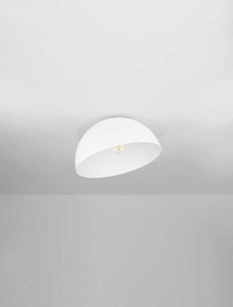 Onia Deckenleuchte E27 Ø 40cm weiß halbkuppelförmige Deckenlampe moderne Minimalleuchte