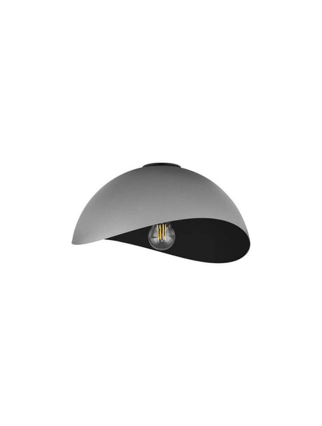 Opsi Deckenleuchte E27 Ø 30cm in Schwarz, moderne Deckenlampe mit Halbkugelform