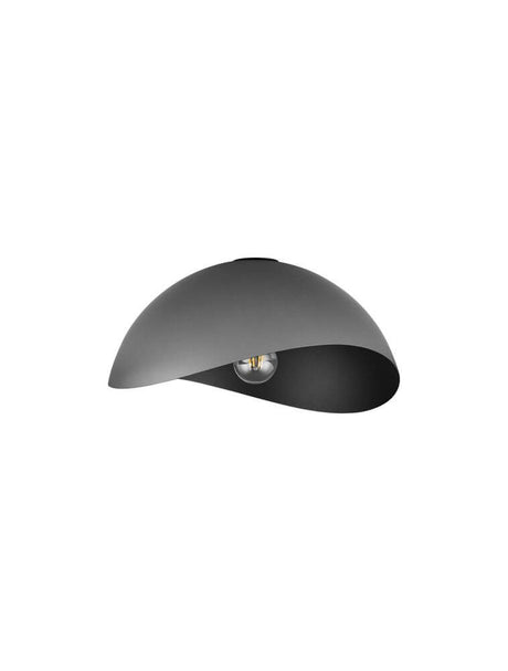 Opsi ceiling light E27 Ø 40 cm in matte black with a gold reflector for warm light.