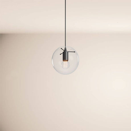s.luce Orb Glaskugel Galerieleuchte 500cm Aufhängung Schwarz in modernem Design