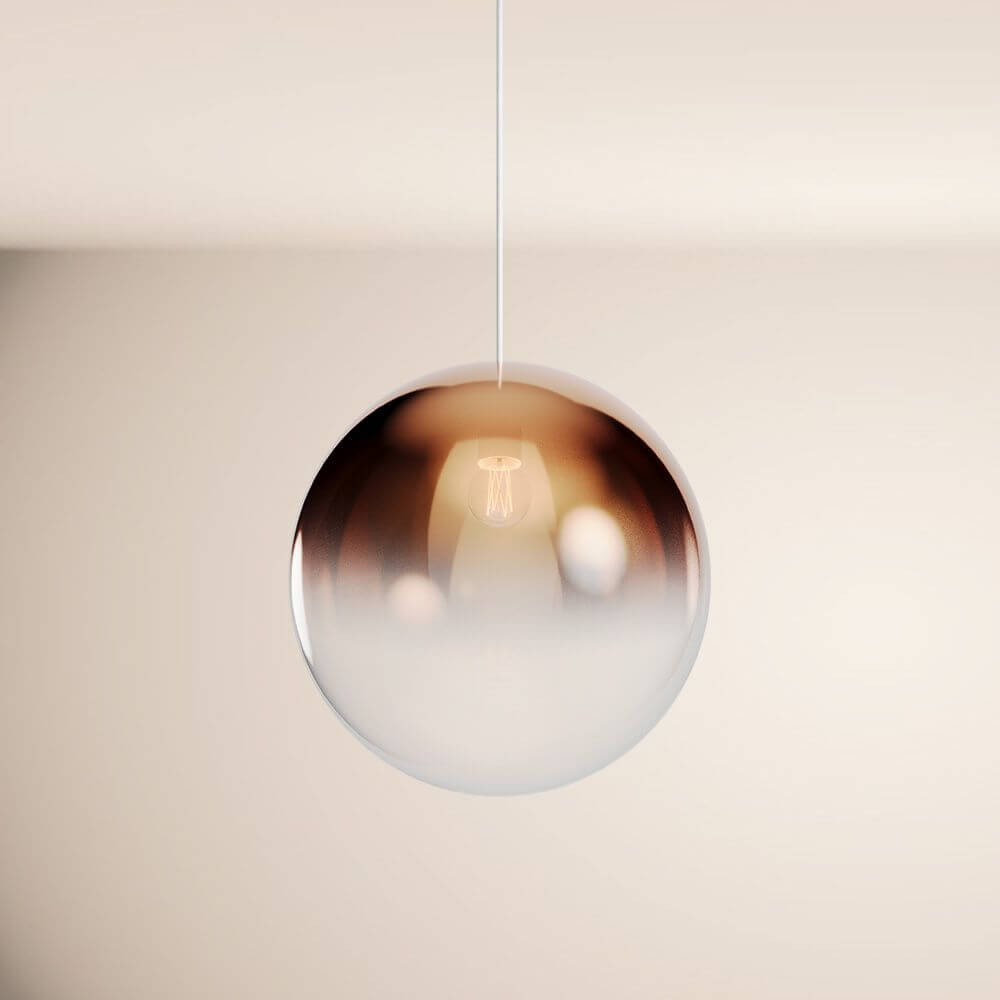 s.luce Orb Glaskugel Galerieleuchte Aufhängung 500cm Weiß mit modernem, minimalistischen Design in transparentem Look.