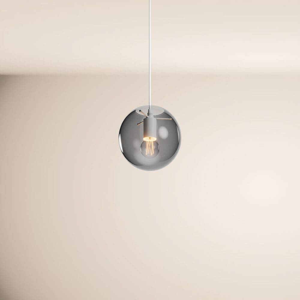 s.luce Orb Glaskugel Galerieleuchte Aufhängung 500cm Weiß in modernem, minimalistischem Design.