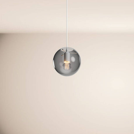 s.luce Orb Glaskugel Galerieleuchte Aufhängung 500cm Weiß in modernem, minimalistischem Design.
