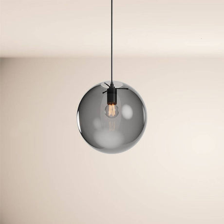 s.luce Orb glasglob hängande lampa 150cm upphängning svart