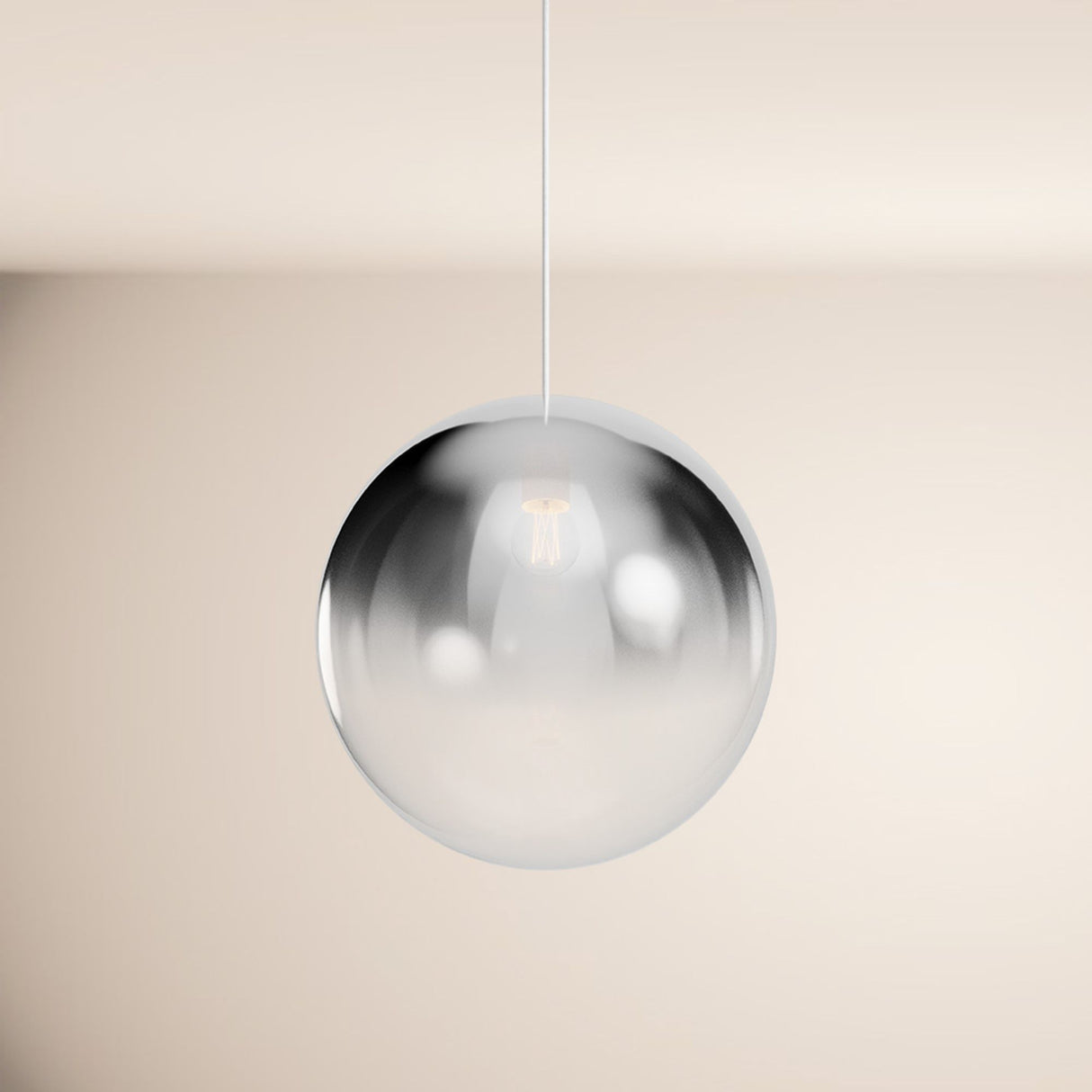 s.luce Orb glaskugle pendelophæng 150 cm hvid