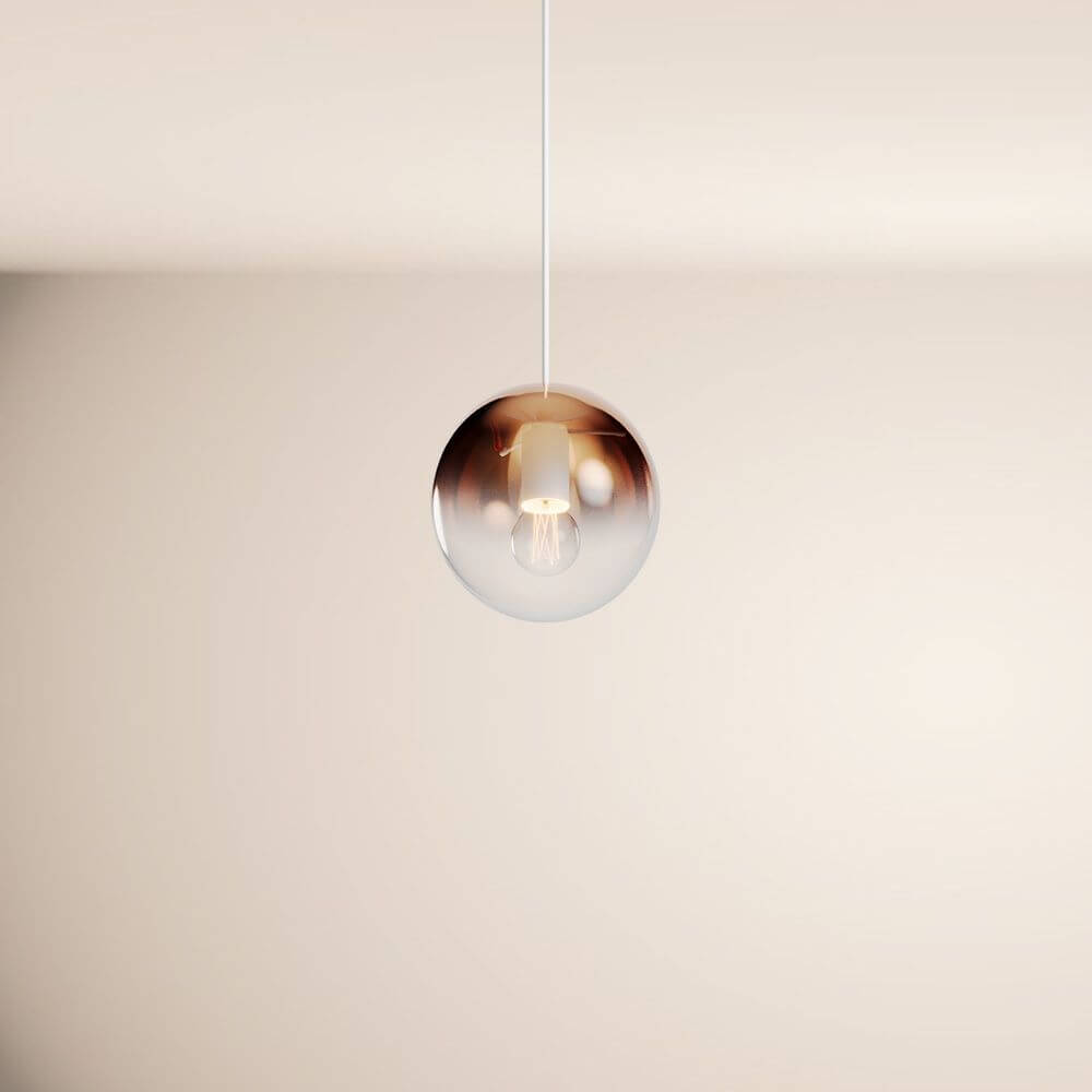 s.luce Orb Glaskugel Pendelleuchte Aufhängung 150cm Weiß in modernem Design mit zeitloser Eleganz.