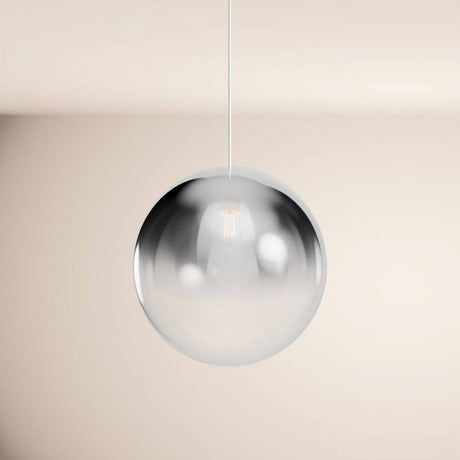 s.luce Orb Glaskugel Pendelleuchte Aufhängung 150cm Weiß in modernem Design mit elegantem Glaskörper.