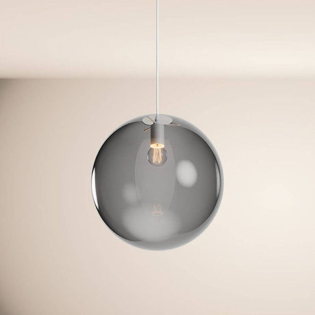 s.luce Orb Glaskugel Pendelleuchte Aufhängung 150cm Weiß - elegante Glas-Hängelampe in modernem Design.