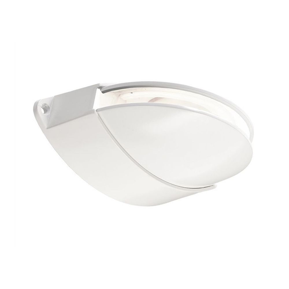 Orio LED-Effekt-Wandleuchte 70lm IP64 Weiß mit futuristischem Design und warmweißem Licht.
