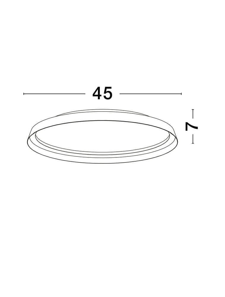 Ormi Deckenleuchte Ø 45cm 2700 Up & Down 4000K Maße 45 cm Durchmesser und 7 cm Höhe