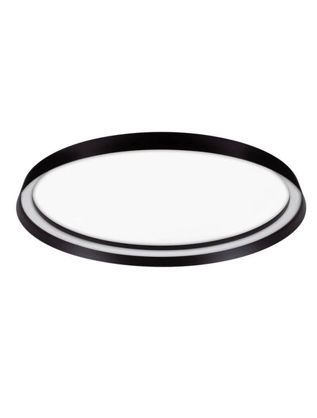 Ormi plafonnier Ø 60 cm 2700, 4000K avec cadre noir et diffuseur blanc