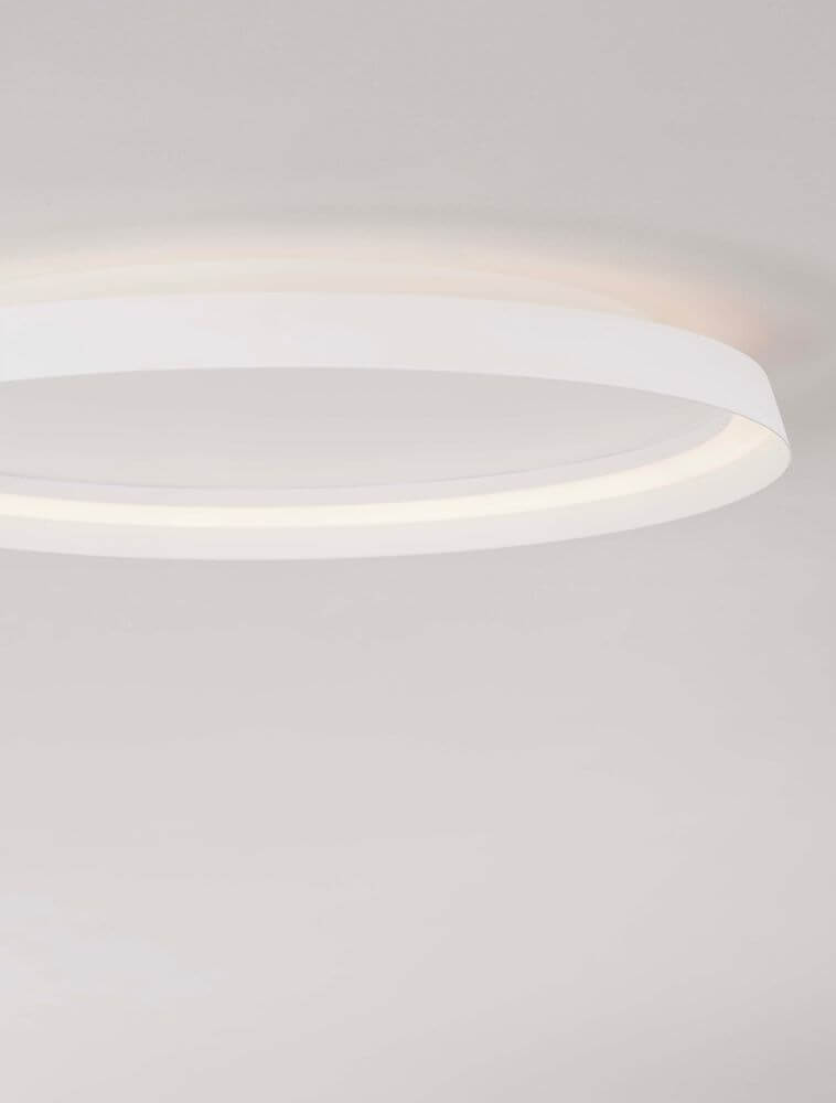 Alt Tag: Ormi Deckenleuchte Ø 60cm 2700 Up & Down 4000K minimalistische kreisrunde Deckenleuchte in Champagnerbraun, warmes Up-and-Down Licht