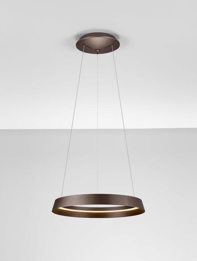 Ormi Pendelleuchte Ø 45cm 2700, 3000K in modernem Design, dimmbar mit TRIAC und DIP-Switch-Funktion.