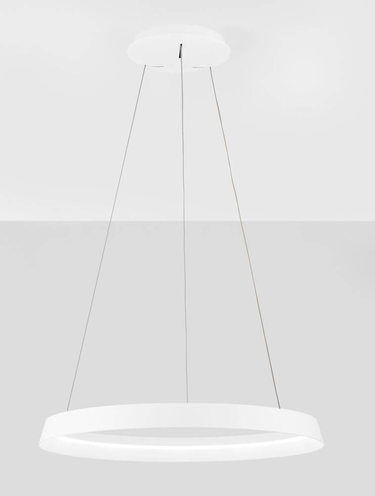 Ormi Pendelleuchte Ø 60cm 2700, 3000K in modernem Design mit champagnerfarbenem Aluminium.