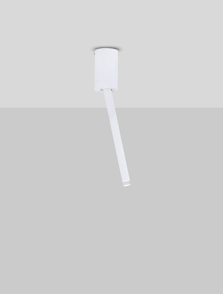 Ornos Deckenleuchte Ø 5cm H 29,5cm 3000K in weißer Ausführung, moderne Deckenbeleuchtung.