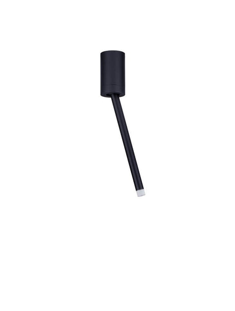 Lustre de plafond Ornos Ø 5 cm H 29,5 cm 3000K en design noir avec bras étroit
